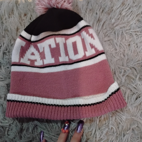 Pink Nation Knit Beanie - Picture 2 of 3